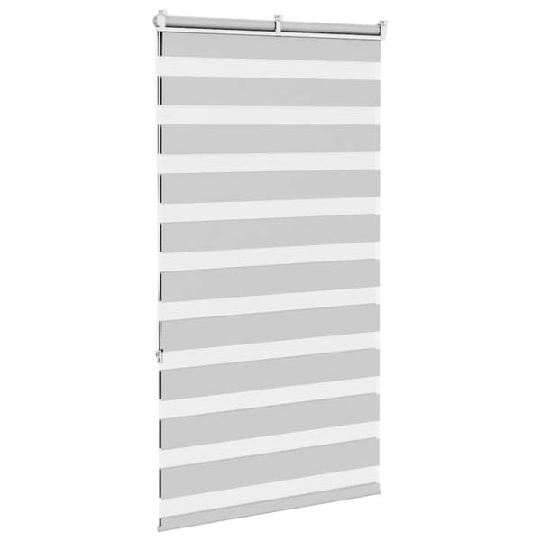 Rullgardin zebra ljusgrå 90x150 cm tyg bredd 85,9 cm polyester