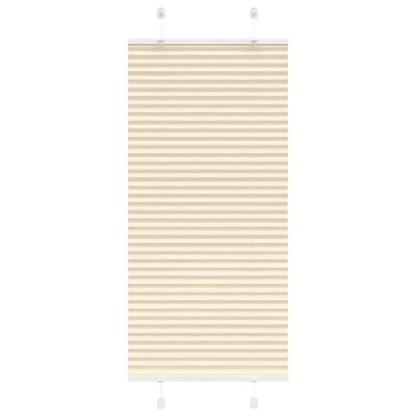 Plisserad persienn cremefärgad 65x100cm tyg bredd 64,4cm