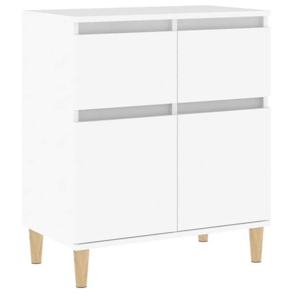 Byrå vit 60x35x70 cm konstruerat trä
