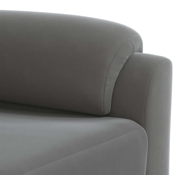 Soffa Mörkgrå 154 x 85 x 93 cm Sammet