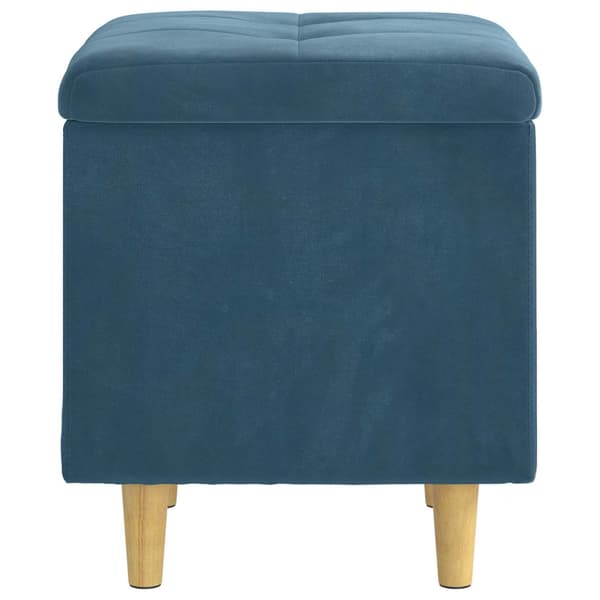 Ottoman med förvaring Blå 40 x 40 x 45 cm Sammet