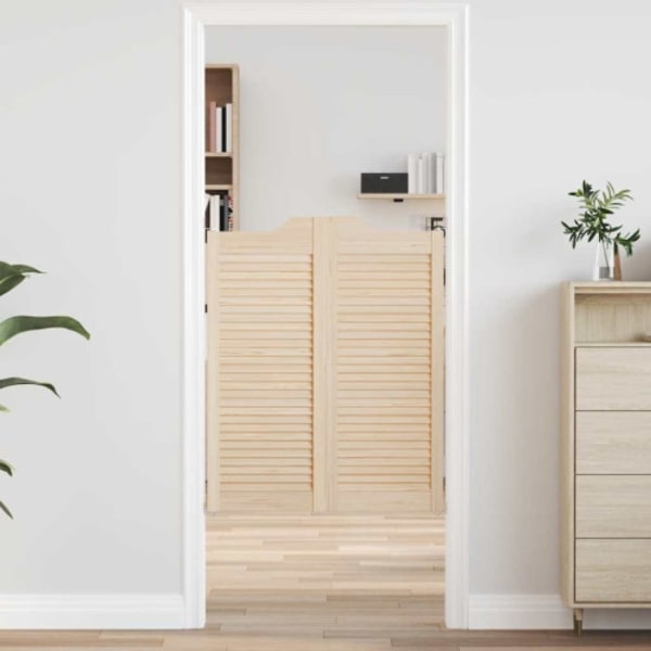 Slagdörrar lamelldesign 2-par 100x80 cm massiv trä furu