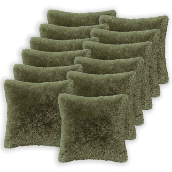 Kudde med kudde HEERLEN 6 st Grön PV Fleece
