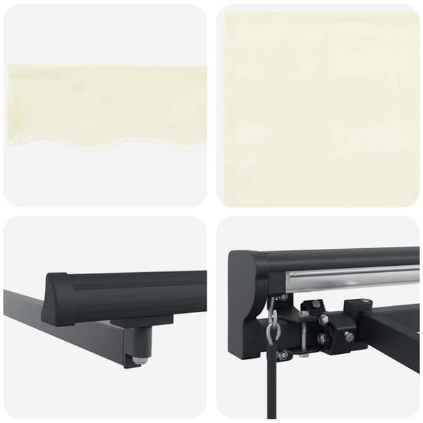 Markisram Kräm 450 × 300 cm Polyester med PU-beläggning