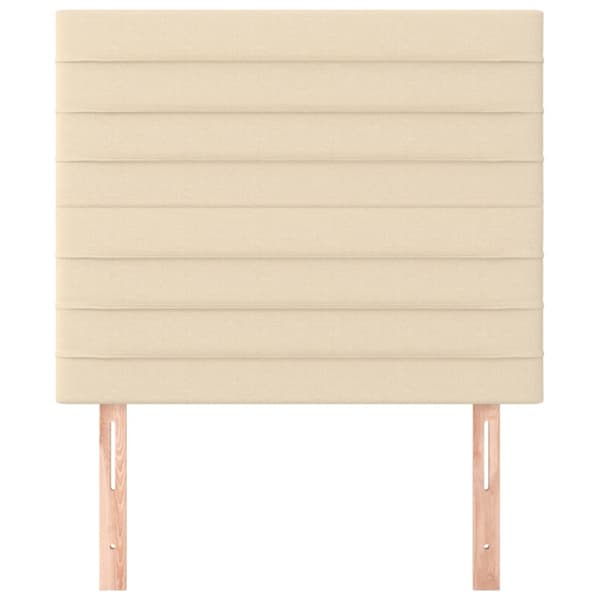 Sänggavel creme 80x5x118/128 cm tyg