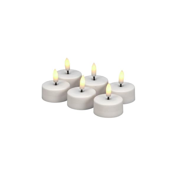 Värmeljus KONSTSMIDE LED timer vit 6/fp