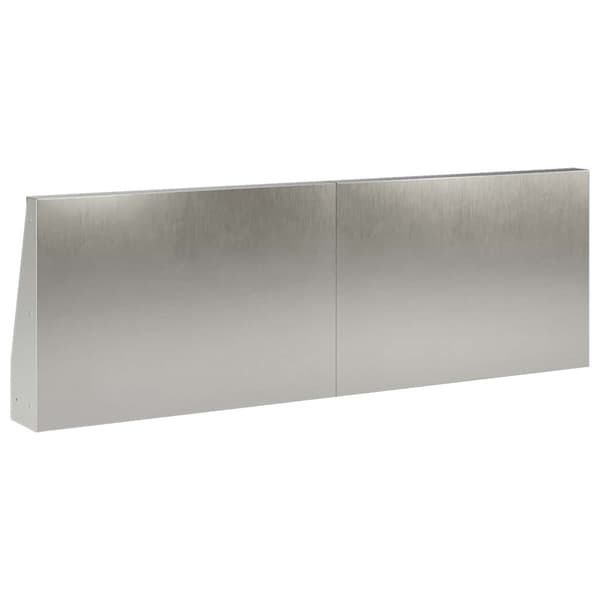 Stödvägg 2 st 60 x 12 x 30 cm Rostfritt stål Silver