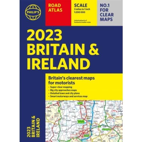 2023 Philip's Road Atlas Britain and Ireland (häftad, eng)