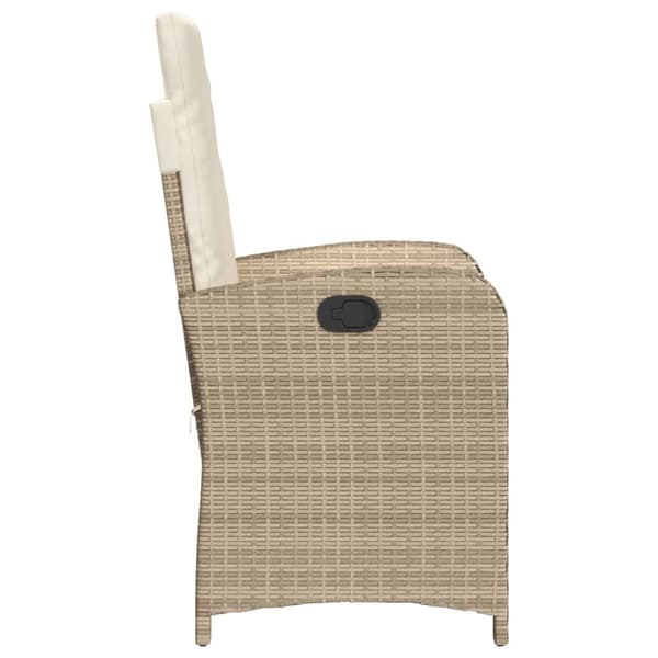 Bistrogrupp med dynor 3 delar beige konstrotting