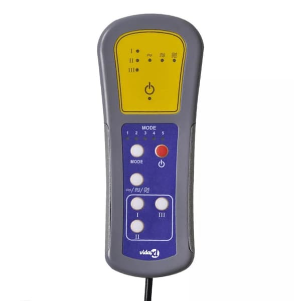 Elektrisk massagefåtölj gräddvit konstläder
