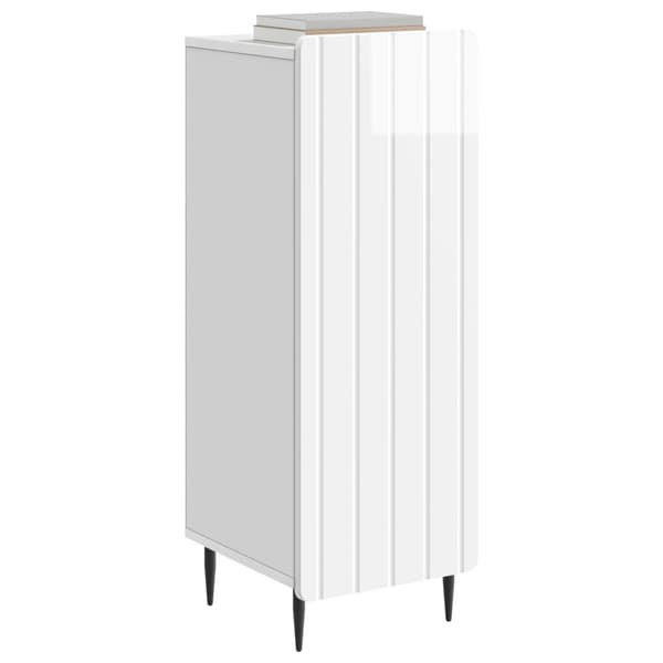 Sideboard Vit högglans 34,5 x 33 x 92 cm Konstruerat trä