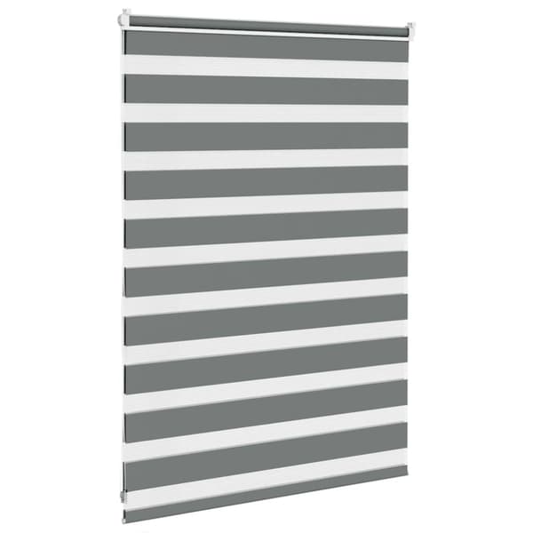 Rullgardin zebra mörkgrå 110x100 cm tyg bredd 105,9cm polyester