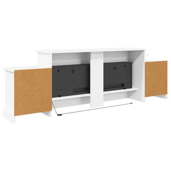 Elektrisk eldstad Vit 177 x 30 x 56,5 cm Konstruerat trä