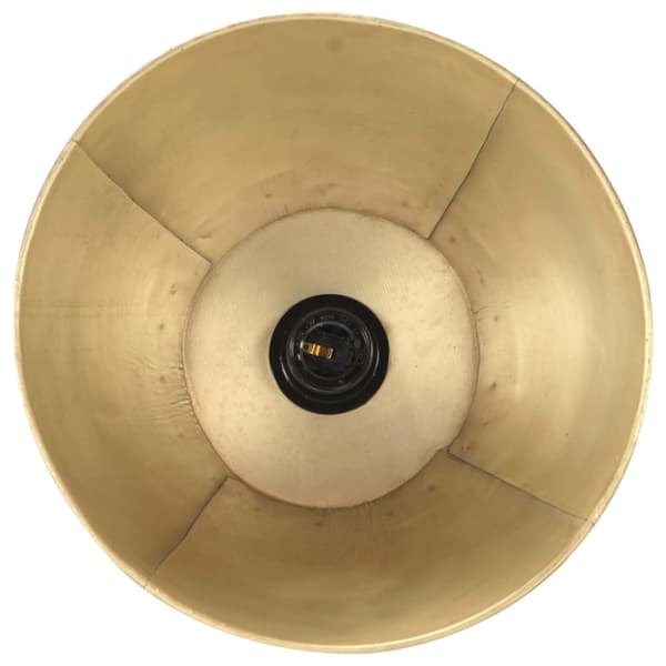 Golvlampa mässing E27 massivt mangoträ