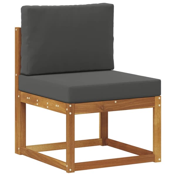Utomhussoffset med kudde 7 pcs Naturlig och Antracit