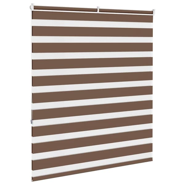 Rullgardin zebra brun 125x150 cm tyg bredd 120,9 cm polyester