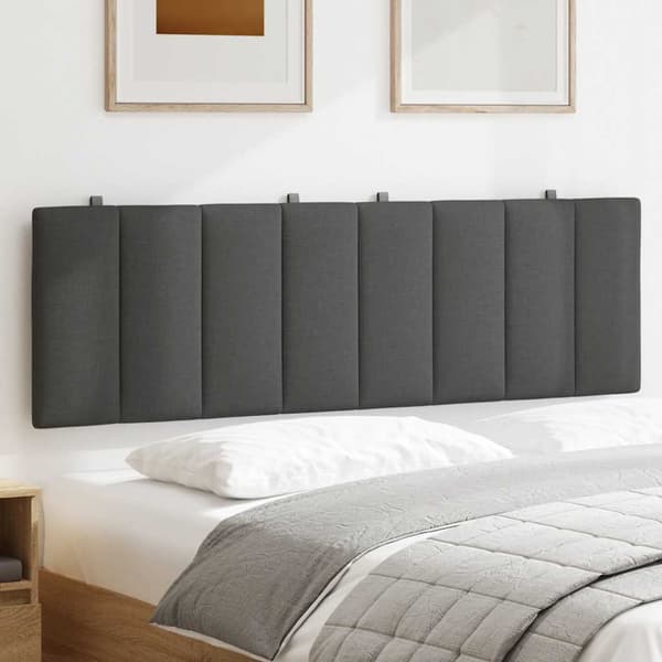 Headboard Cushion "Hanko" Dark Grey 160 cm Fabric