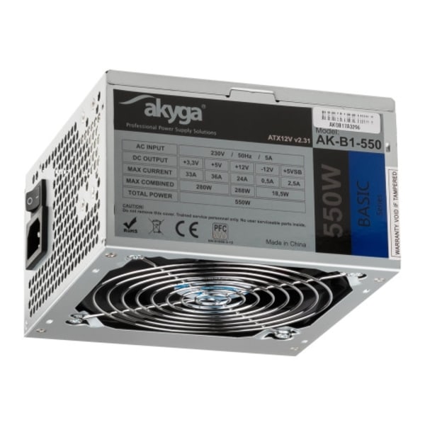 Akyga Basic Series AK-B1-550 - nätaggregat - 550 Watt