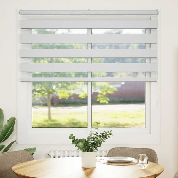 Rullgardin zebra vit 150x100 cm tyg bredd 145,9 cm polyester