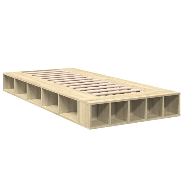 Sängram sonoma-ek 90x190 cm konstruerad trä