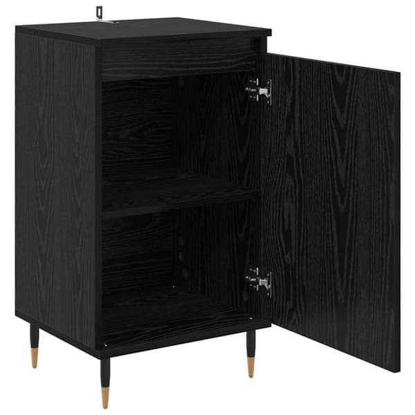Sideboard 2 pcs Svart Ek 40 x 35 x 70 cm