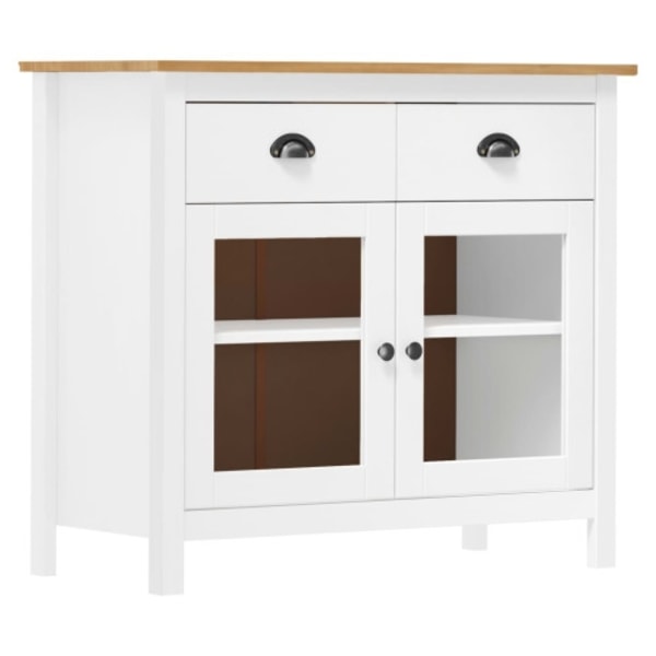 Skänk Hill vit 90x40x80 cm massiv furu