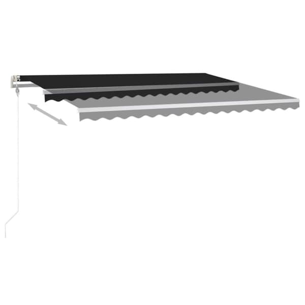 Automatisk markis med vindsensor & LED 450x300 cm antracit