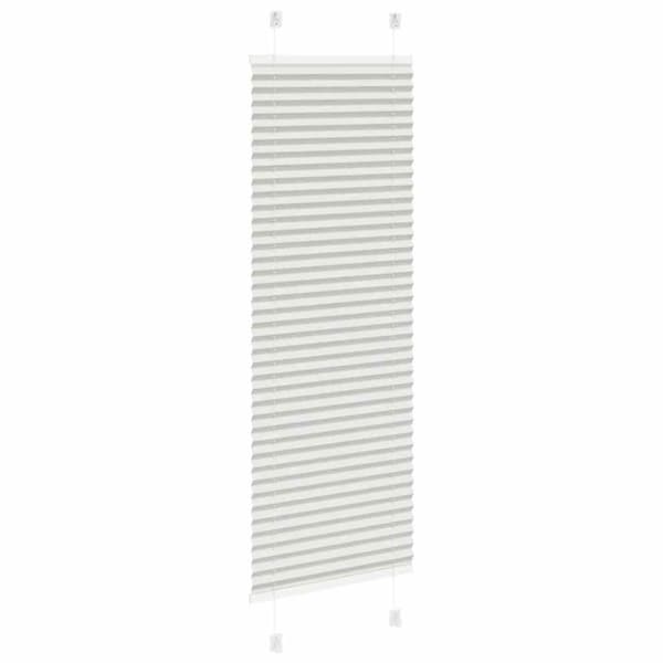 Plisserad persienn ljusgrå 45x150cm tyg bredd 44,4cm polyester
