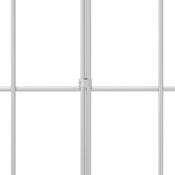 Trädgårdsstängselpanel 24 pcs Galvaniserat stål Silver