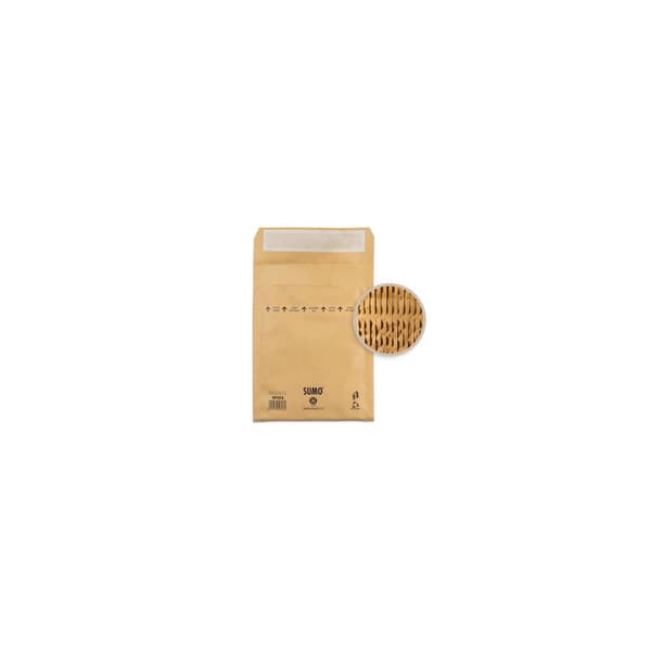 Påse vadderad SUMO 295x445mm brun 10/fp