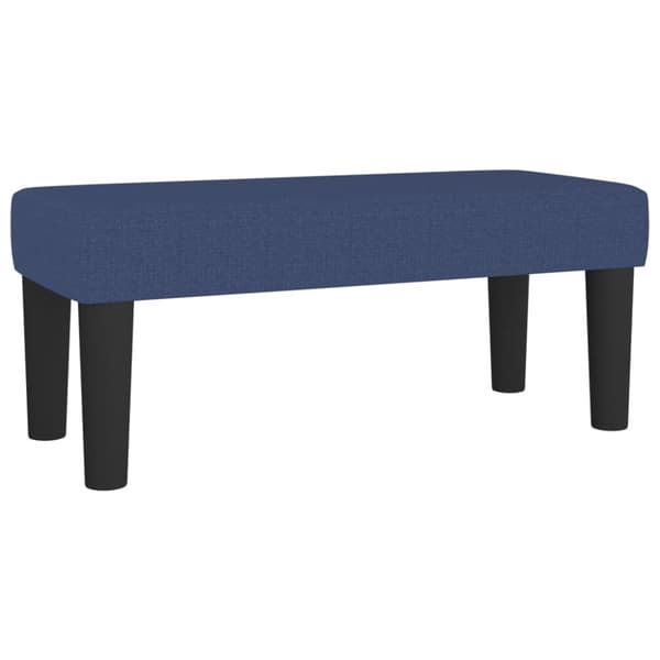 Ramsäng med madrass blå 90x190 cm tyg