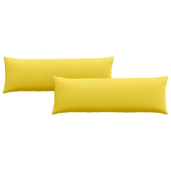 Sofakuddar 2 pcs Ljusgul 120 x 40 cm tyg
