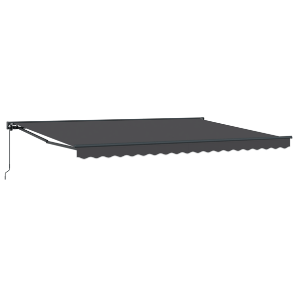 Markisram Antracit 450 × 300 cm Polyester med PU-beläggning