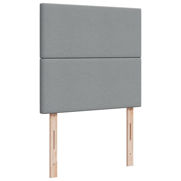 Ramsäng med madrass ljusgrå 100x200 cm tyg