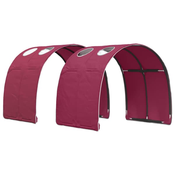 Sängtunnel 2 pcs Röd 211 x 67,5 x 2 cm Polyester