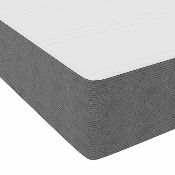 Sängram med madrass Ljusgrå 80 x 200 cm tyg