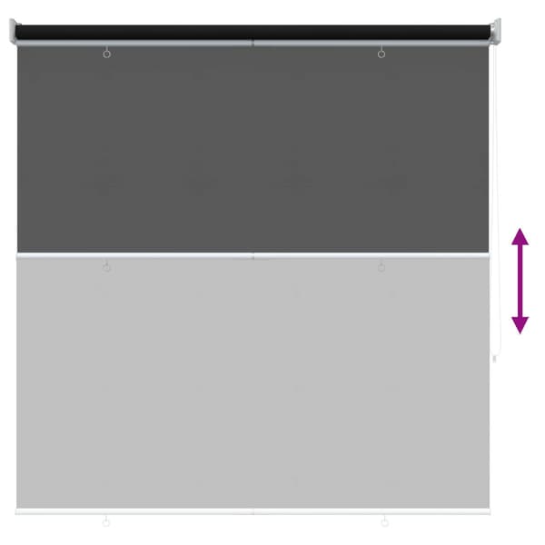 Rullgardin UV-skydd Svart 140 x 140 cm Polyester