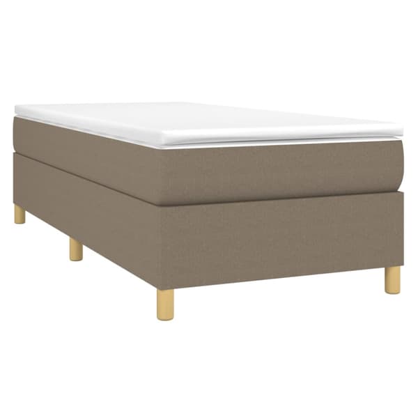 Boxspring-sängram Taupe 80x200cm tyg