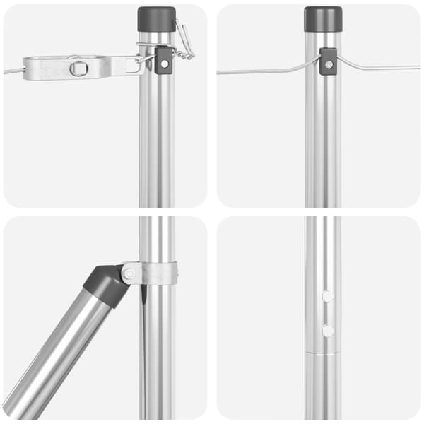 Stängselstolpe 13 pcs Silver Stål