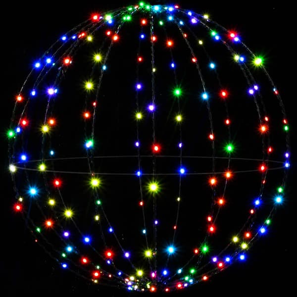 Julspira med belysning 2 st 192 LED-lampor Mångfärgad