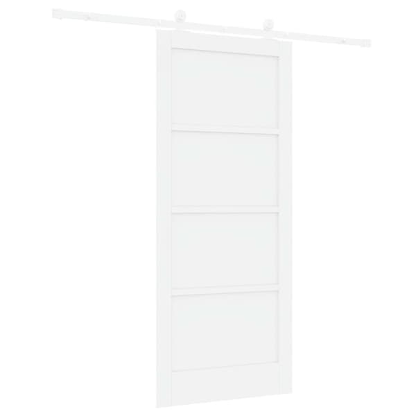 Skjutdörr 86 x 198,5 cm Konstruerat trä Vit