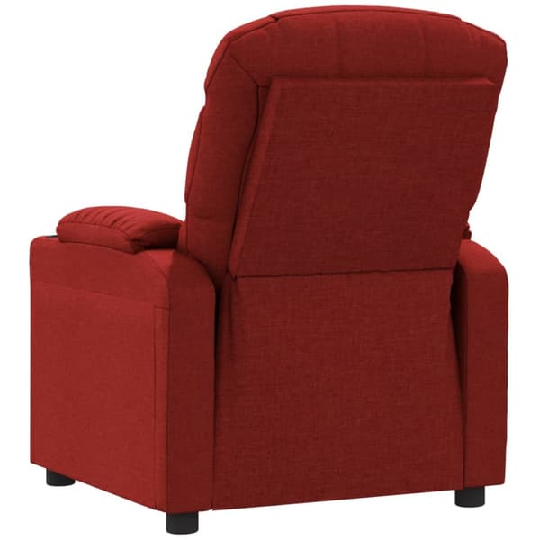 Reclinerfåtölj vinröd tyg