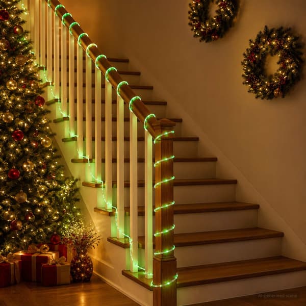 LED-ljusslang för julen 120 LED-lampor Grön 5 m