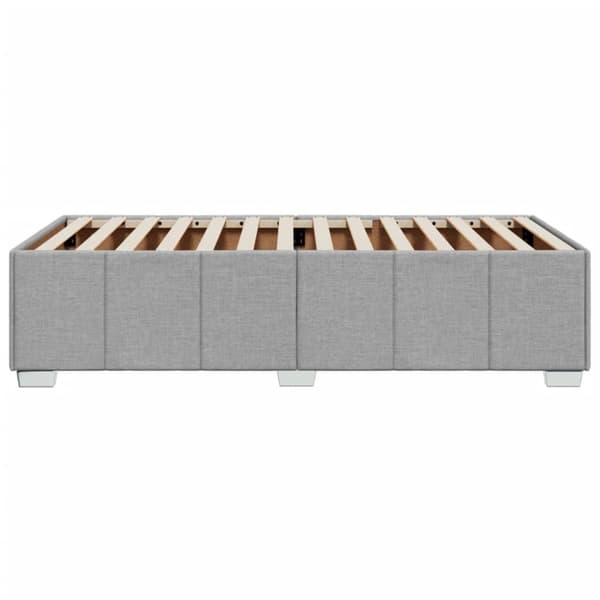 Sängram utan madrass ljusgrå 90x200 cm tyg