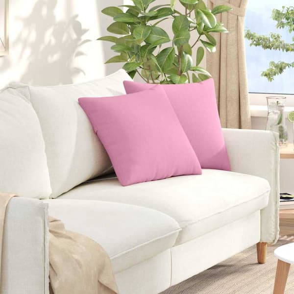 Sofakuddar 2 pcs Rosa 45 x 45 cm tyg