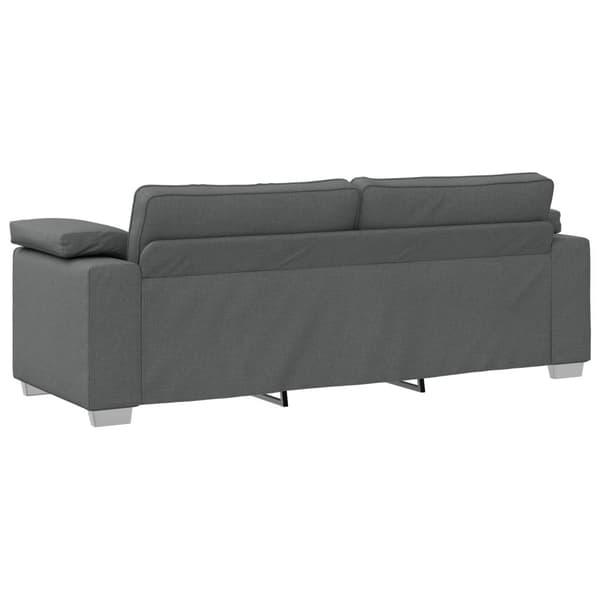 3-Sits soffa Mörkgrå 220 cm tyg