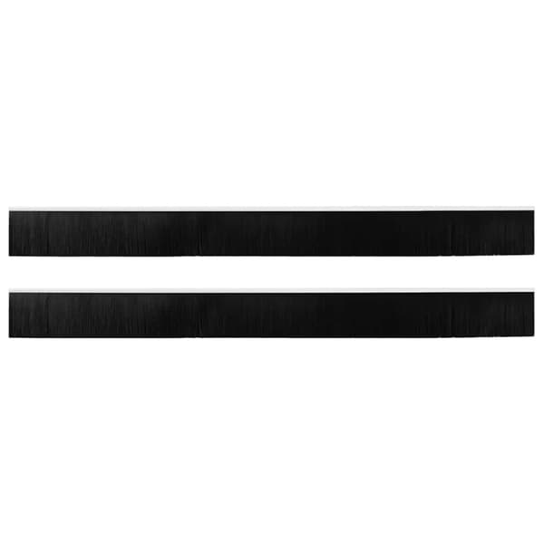 Självhäftande dörrborstlist 2 pcs Vit 100 cm Aluminiumlegering