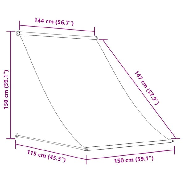 Markis 150x150 cm antracit