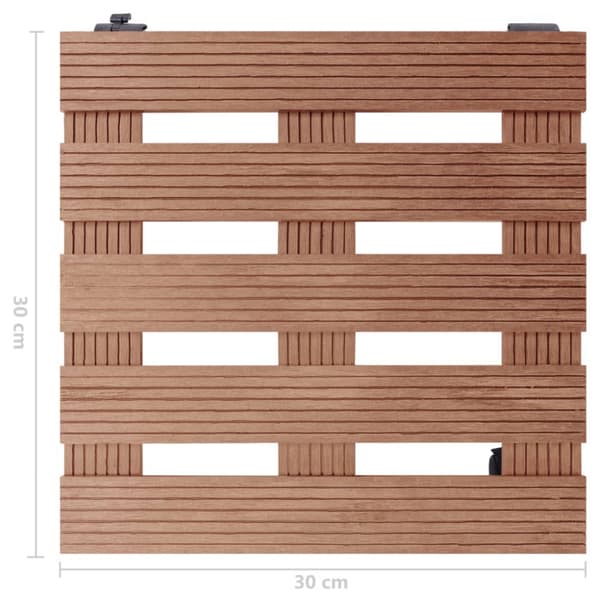 Blomvagnar 2 st brun 30x30x7,5 cm WPC