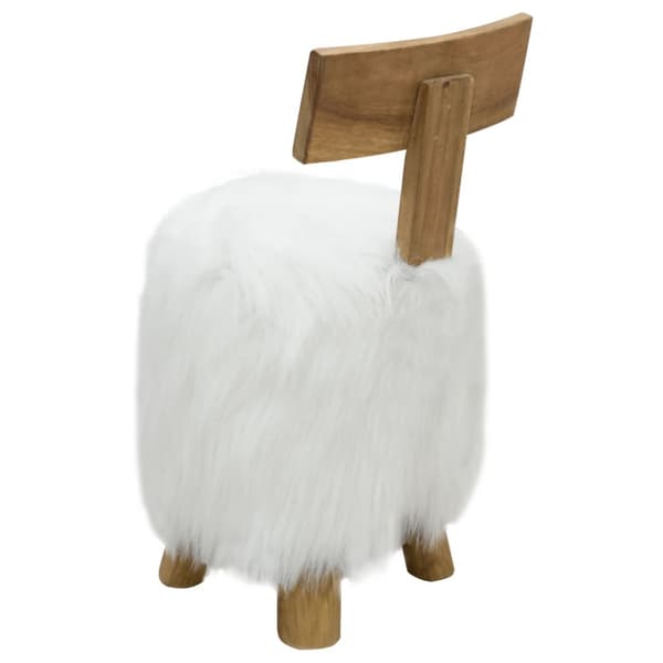Pall vit massiv teak